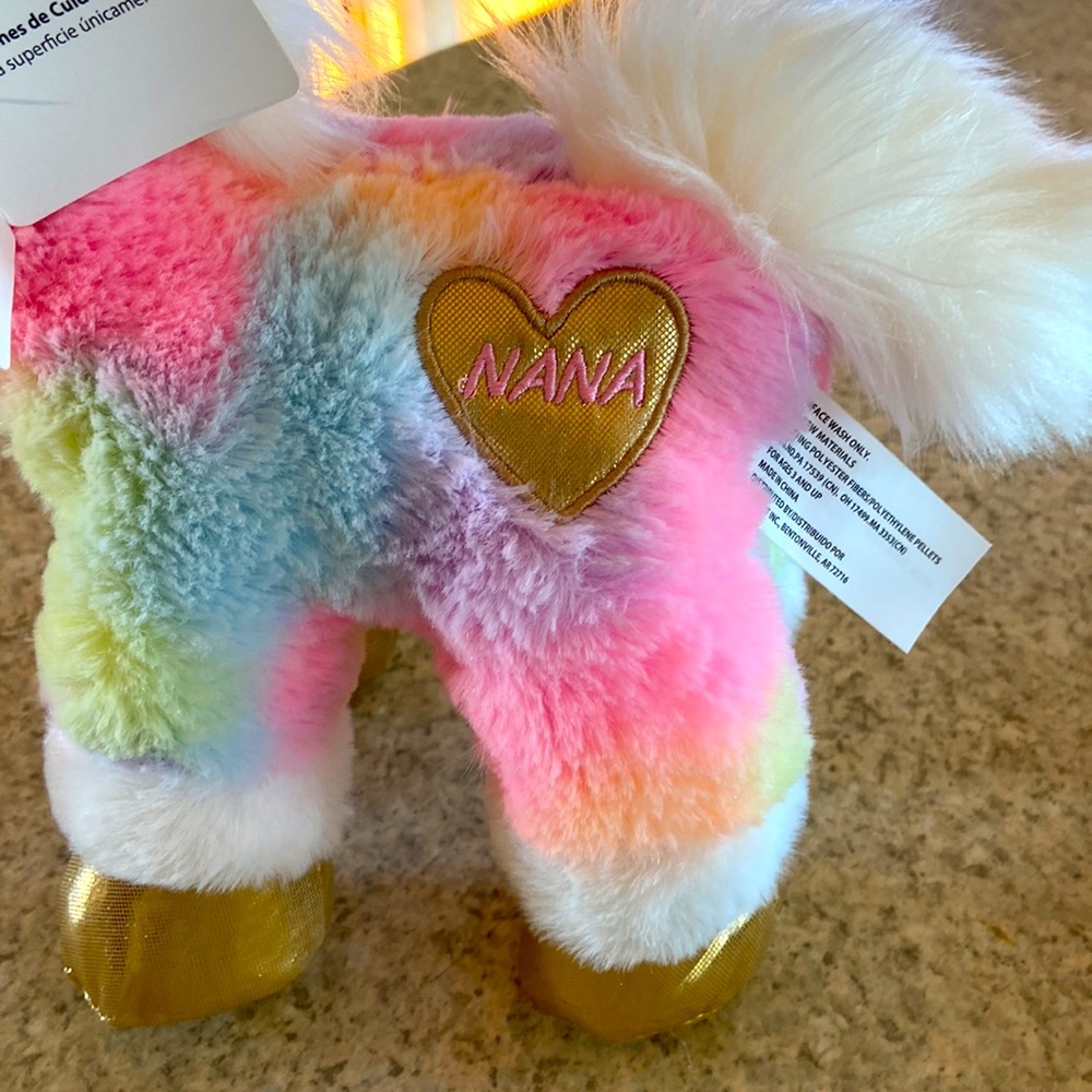 Rainbow Plush Unicorn “Nana” Mother’s Day - Picture 2 of 3